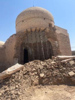 خاکبرداری، منجر به ریزش دیوار یک بنای تاریخی در البرز شد
