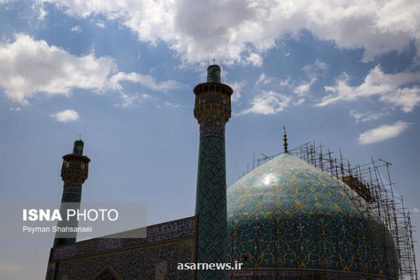 تیغ اصلاح بر قوس گنبد مسجد جامع عباسی!