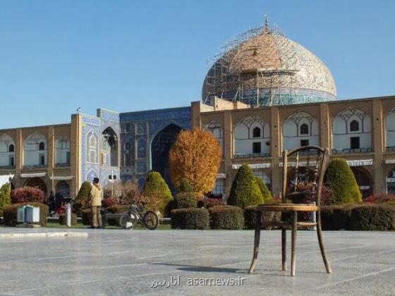 یک معمار در مسجد شیخ لطف الله از خودش تقدیر کرد!