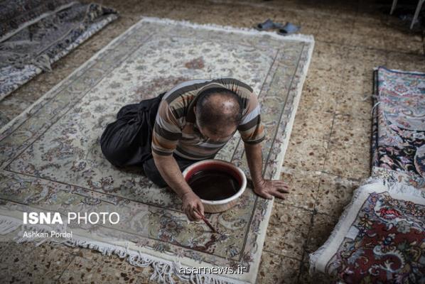 جلوه ای از باغ های ایرانی در فرش كرمان
